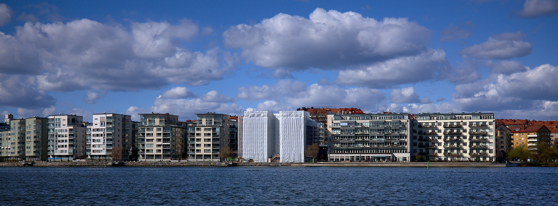 Vy mot Lilla Essingen från Gröndal.